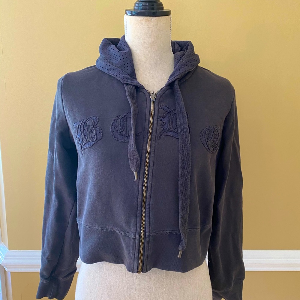 BCBG Black Cropped Zip-up